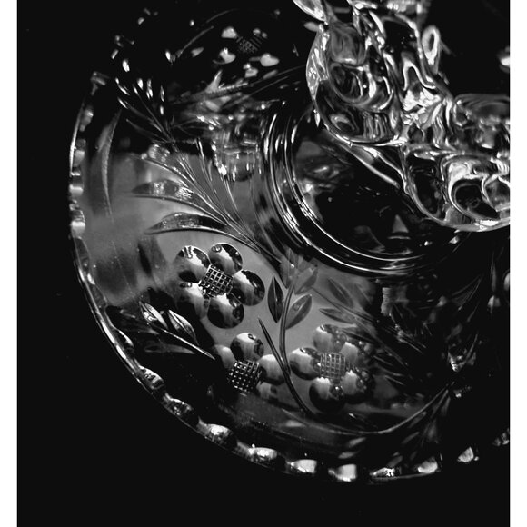 Vintage New Martinsville Clear Glass Double Candle Holder With Floral Design - Picture 6 of 6